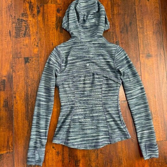 SOLD📌Lululemon Hooded Define Jacket Heathered Black/White/Black - Picture 7 of 15